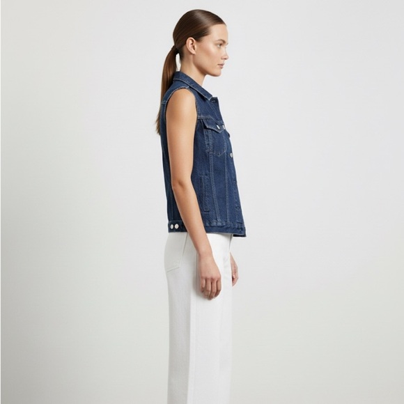 Rag & Bone blue denim jean vest top - XS - Picture 2 of 5